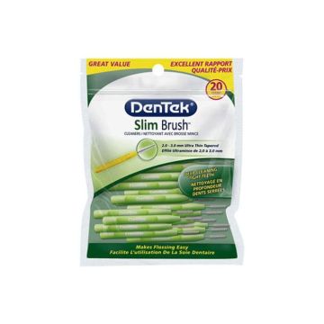 Dentek Slim Brush Interdental Cleaners, 32pcs, Ultra Thin 2.00-3.00 mm