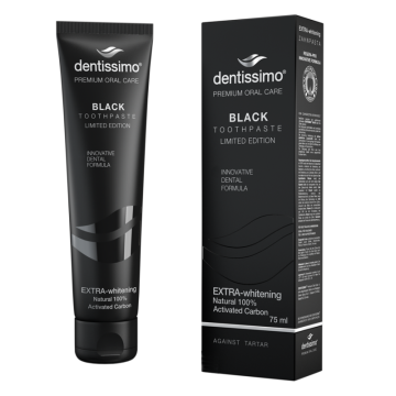 Pasta de dente extra branqueadora preta Dentissimo (75ML)
