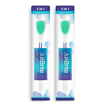 JuliBrite Limpador de Língua 2-Pack (Verde)