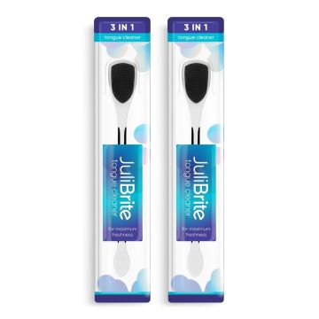 Limpador de Língua JuliBrite 2-Pack (Preto)