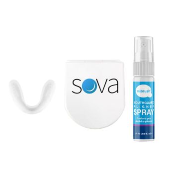 Pacote Sova - protetor bucal para o ranger de dentes + spray