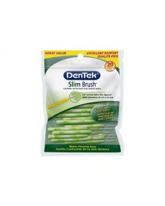 Dentek Slim Brush Interdental Cleaners, 32pcs, Ultra Thin 2.00-3.00 mm