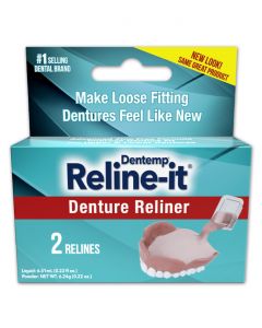 Dentemp Denture Reliner makes denture well-fit not loose no glue