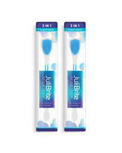 JuliBrite Limpador de Língua 2-Pack (Azul)